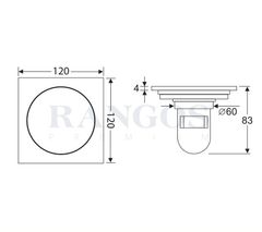 Thoát sàn máy giặt kết hợp thoát nước RG-DW1