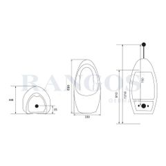 Tiểu nam treo tường Rangos RG-8101