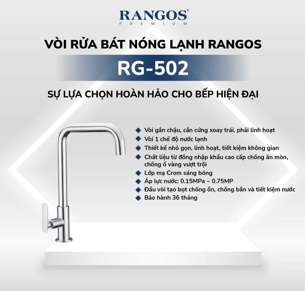 Vòi bếp lạnh cần cứng RG-502