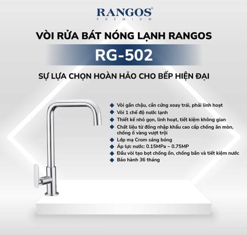 Vòi bếp lạnh cần cứng RG-502