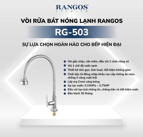 Vòi bếp lạnh cần mềm RG-503