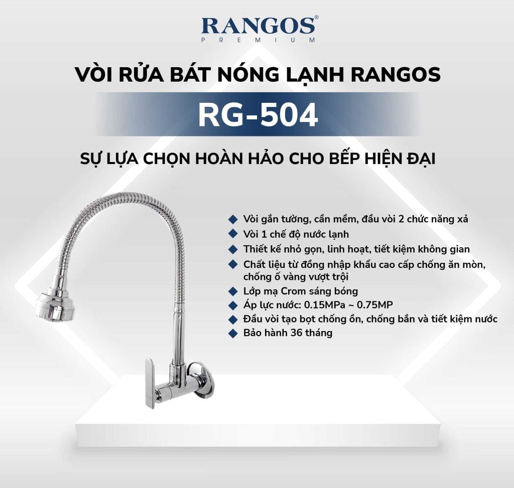 Vòi bếp lạnh cần mềm RG-504