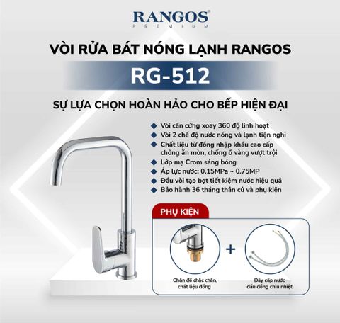 Vòi bếp nóng lạnh RG-512