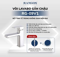 Bộ vòi lavabo gắn chậu Rangos RG-09V1