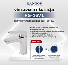 Bộ vòi lavabo gắn chậu Rangos RG-16V1