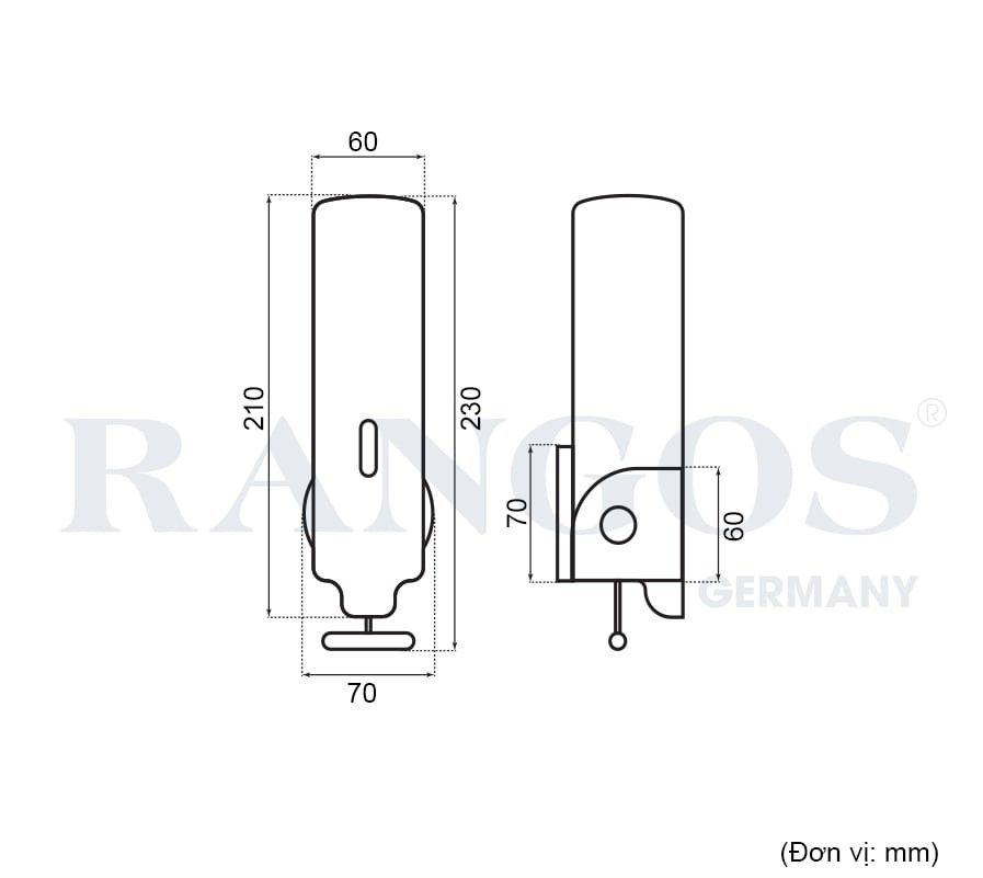 Hộp đựng xà phòng rửa tay đơn RANGOS RG-PKX01