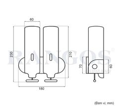 Hộp đựng xà phòng rửa tay đôi RANGOS RG-PKX02