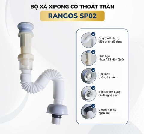 Bộ xả xifong có thoát tràn Rangos SP02