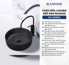 Chậu rửa lavabo đặt bàn Rangos RG-DE8001