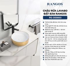 Chậu rửa lavabo đặt bàn Rangos RG-DE8003