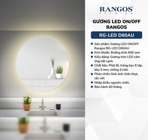 Gương Led ON/OFF Rangos RG-LED D60AU