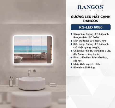 Gương led hắt cạnh Rangos RG-LED 6080