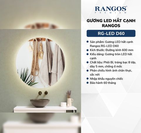 Gương LED hắt cạnh Rangos RG-LED D60