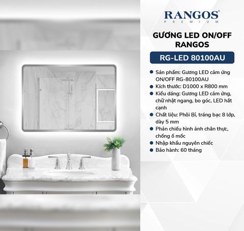 Gương Led ON/OFF Rangos RG-LED 80100AU
