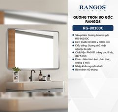 Gương trơn bo góc Rangos RG-80100C
