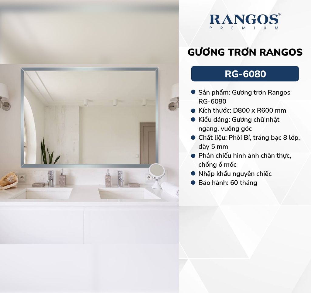 Gương trơn Rangos RG-6080