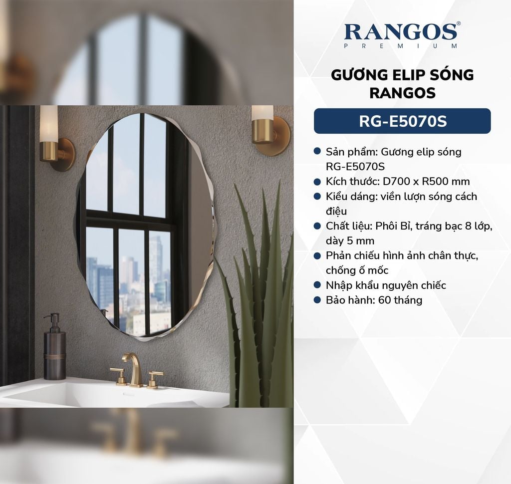 Gương elip sóng Rangos RG-E5070S