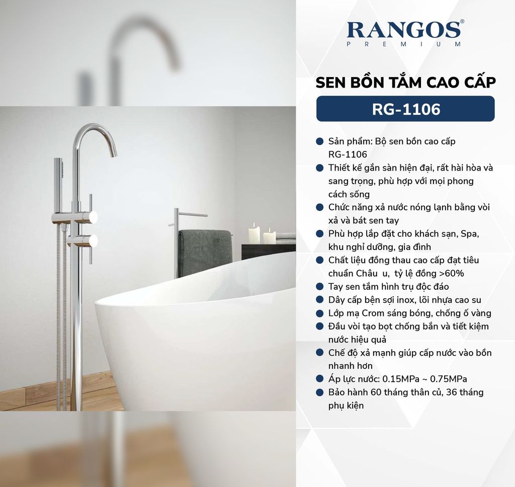 Sen bồn tắm cao cấp Rangos RG-1106