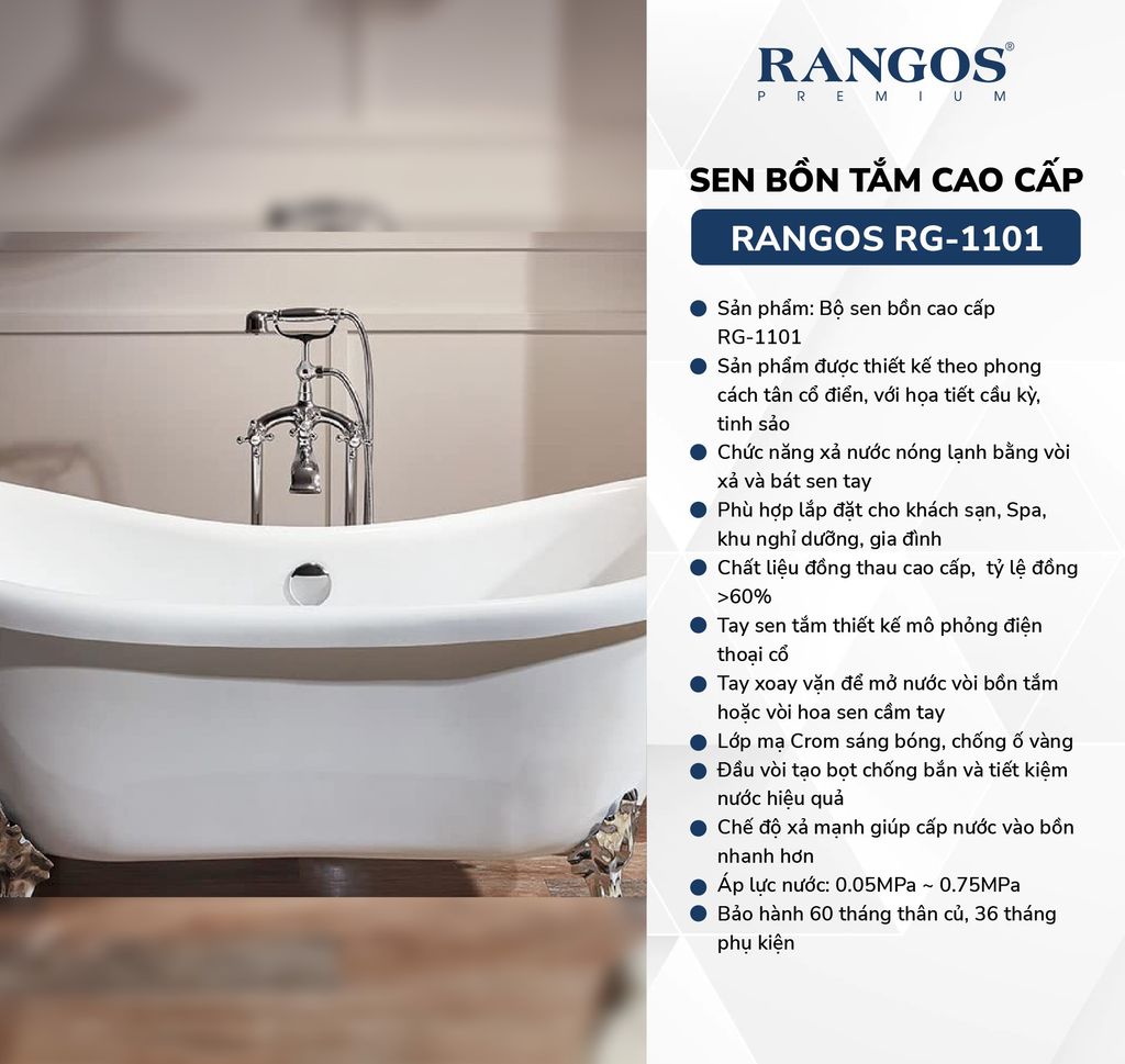 Sen bồn tắm cao cấp Rangos RG-1101