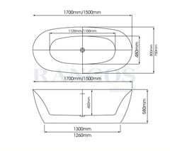 BỒN TẮM ĐẶT SÀN CAO CẤP RANGOS RG-B1863-17