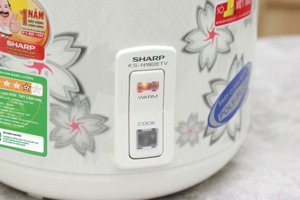 Nồi cơm điện Sharp 1.8L KS-N182ETV-SW
