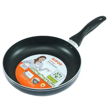 Chảo chống dính Supor 20cm - 40cm F06A20/ F06A24 - Chất liệu hợp kim nhôm chắc chắn, bền bỉ, chống móp méo,