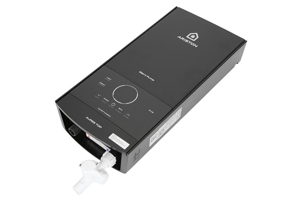 Máy nước nóng trực tiếp Ariston 4500W AURES TOP 4.5P Làm nóng trực tiếp, Bơm trợ lực, kèm theo vòi sen