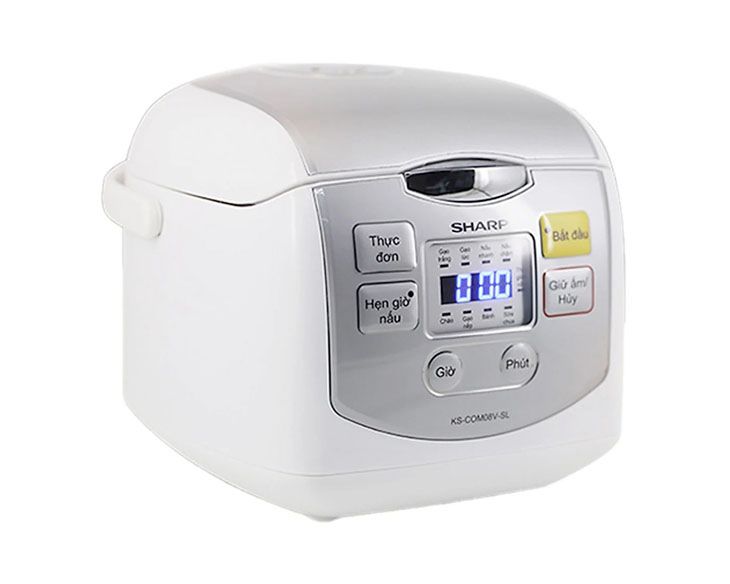 Nồi Cơm Điện Tử Sharp KS-COM08V-SL 0.72 Lít 450W [Cỡ Nhỏ, Mâm nhiệt 2D]