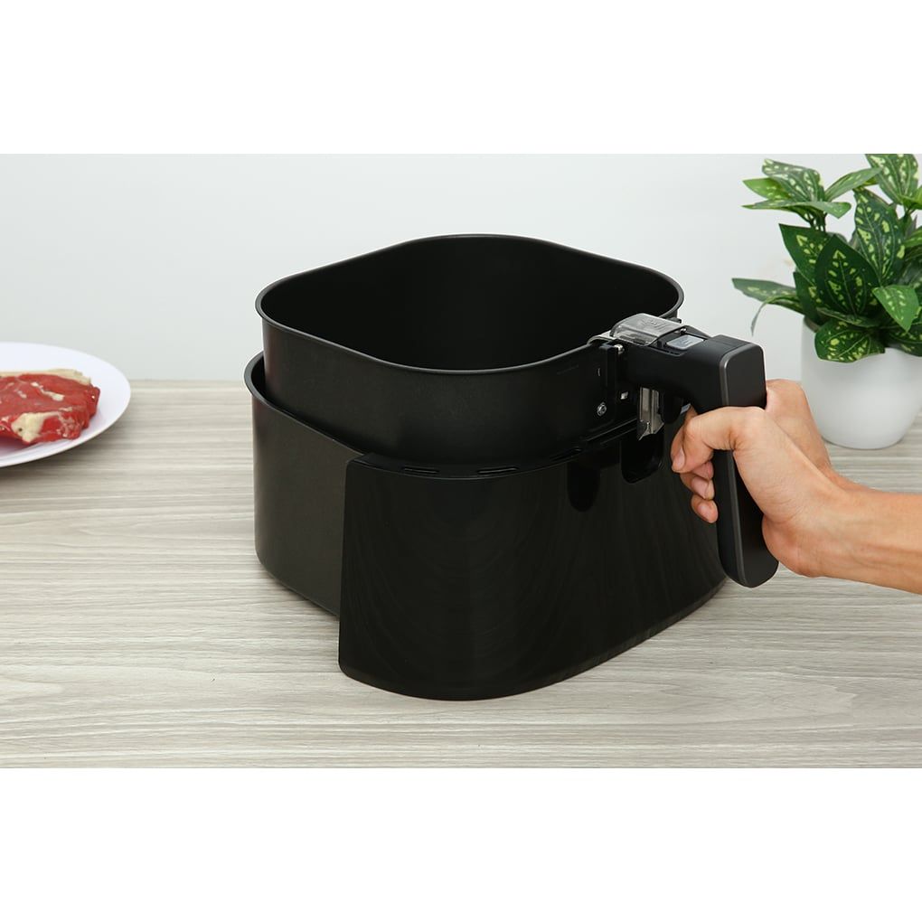 Nồi chiên không dầu Philips HD9280/90 6.2 lít Vỏ nhựa chịu nhiệt cao cấp Lòng nồi bằng thép không gỉ