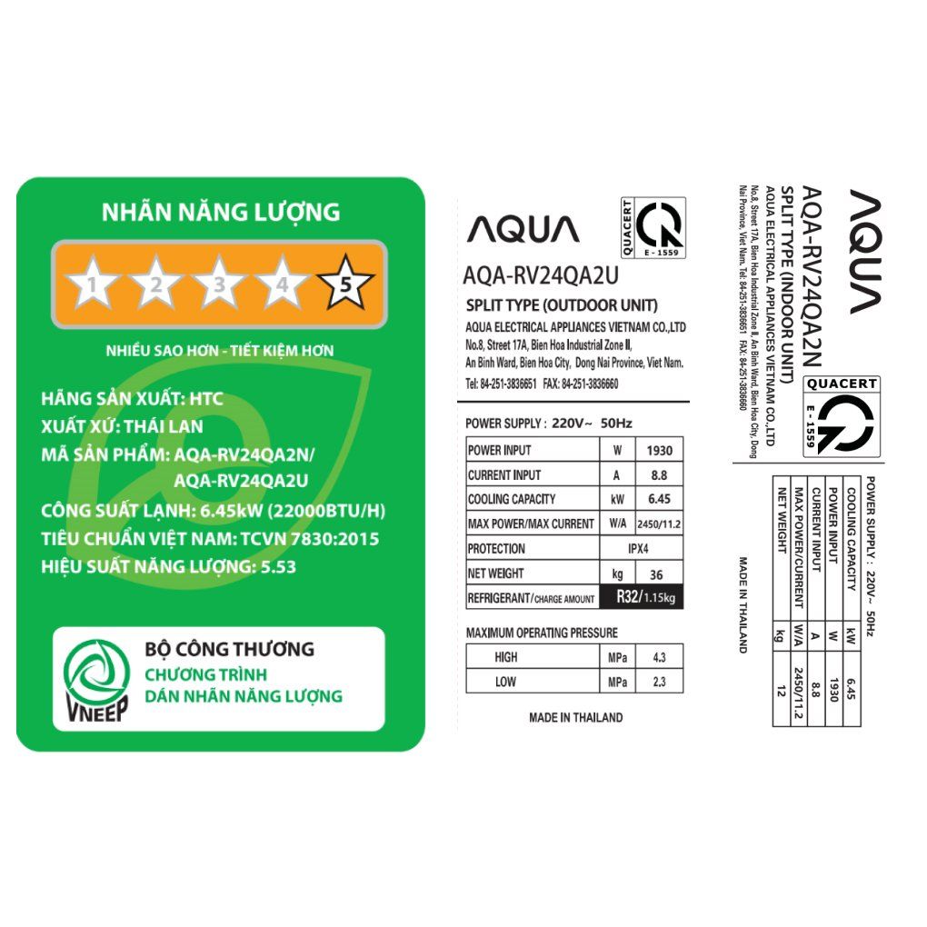 Máy lạnh AQUA Inverter 2.5 HP AQA-RV24QA2