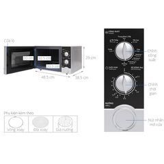 Lò vi sóng có nướng Sharp R-G302VN-S 23 lít - Chính Hãng, Mới, Full Box