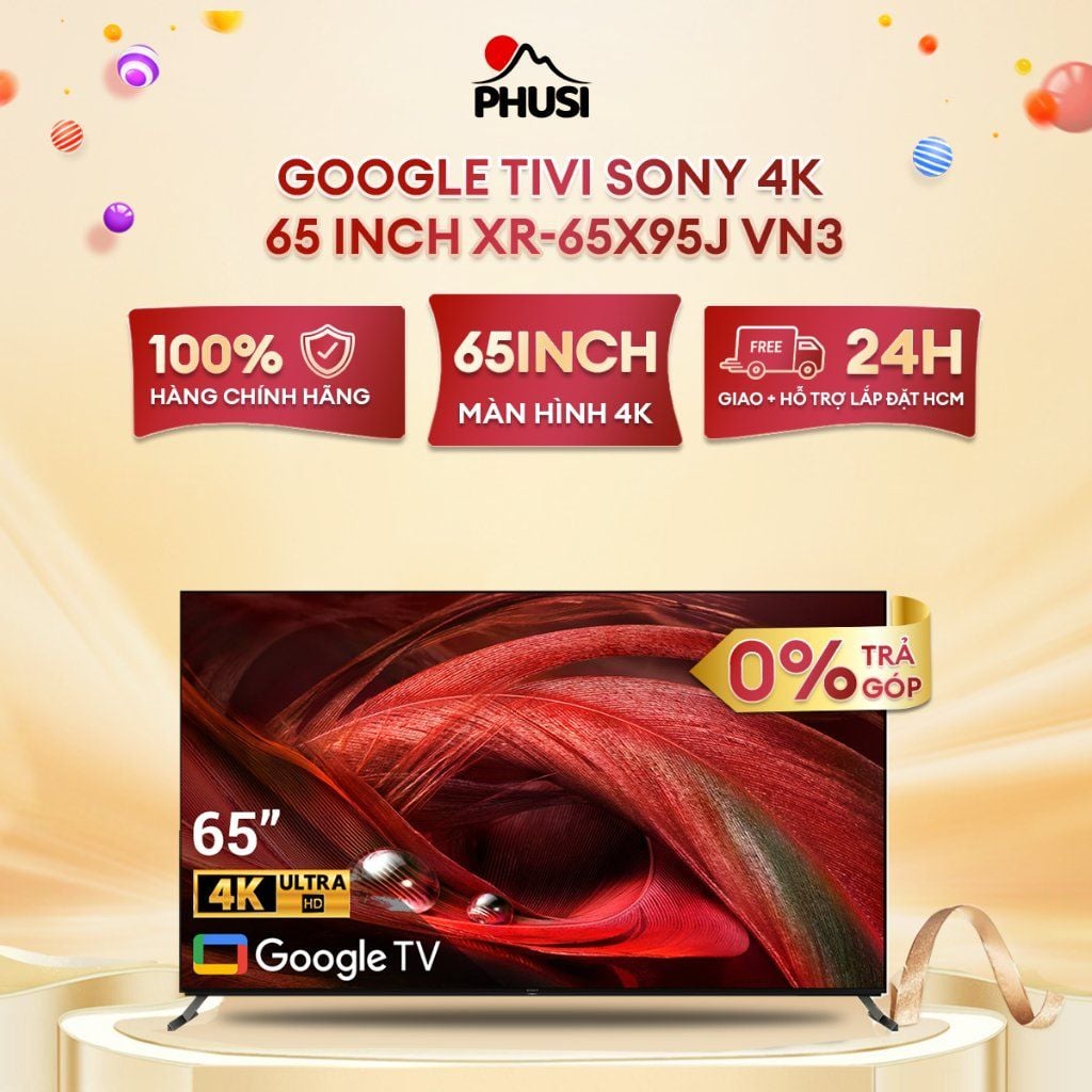 Android Tivi Sony 4K 65 inch XR-65X95J   Bảo hành 6 tháng