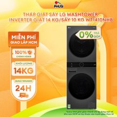 Tháp Giặt Sấy LG Inverter Giặt 14 Sấy 10 kg WT1410NHB