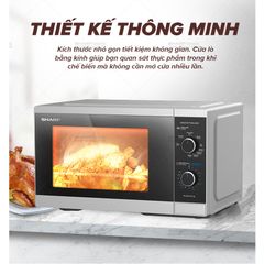 Lò Vi Sóng Cơ Có Nướng Sharp R-G251TV-SL 25L 5 Mức Công Suất Bảo Hành 12 tháng