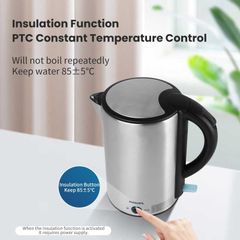 Ấm đun nước điện Philips HD9316 / 03 1700ML Bộ điều khiển nhiệt độ bằng thép không gỉ 304 Ứng dụng trong nhà