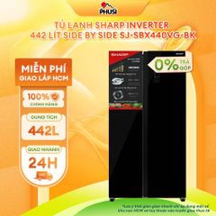 Tủ lạnh Sharp Inverter 442 lít Side By Side SJ-SBX440VG-BK