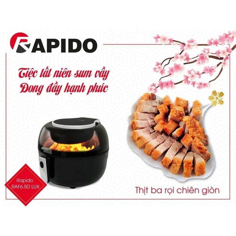 Nồi chiên không dầu Rapido RAF6.5D 6.5 lít - Hàng Chính Hãng, Mới