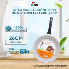 Chảo vân đá chống dính dùng trên bếp từ Supor Rock F23A28IH-28cm