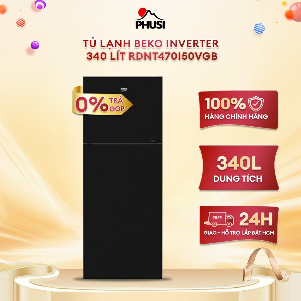 Tủ lạnh Beko Inverter 340 lít RDNT470I50VGB