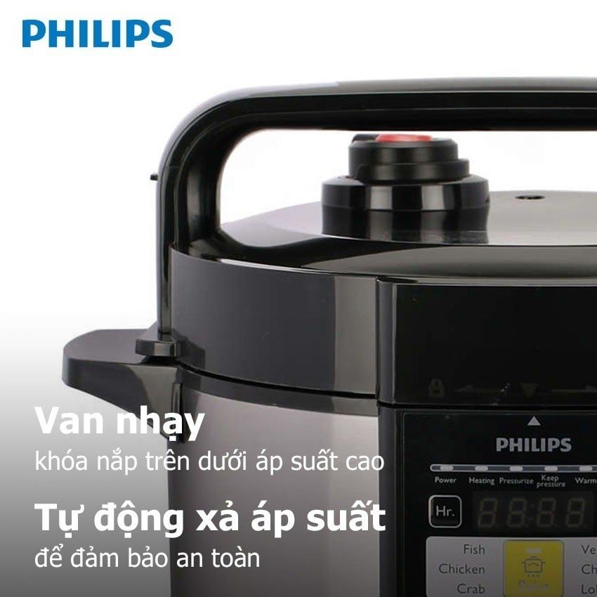 Nồi áp suất điện tử PHILIPS 5L HD2136/66 - Hàng Chính Hãng