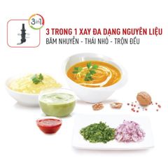 Máy xay đồ ăn Tefal 3 trong một MB520138 - 300W, 400ml - hàng thật / Bảo hành 02 Năm