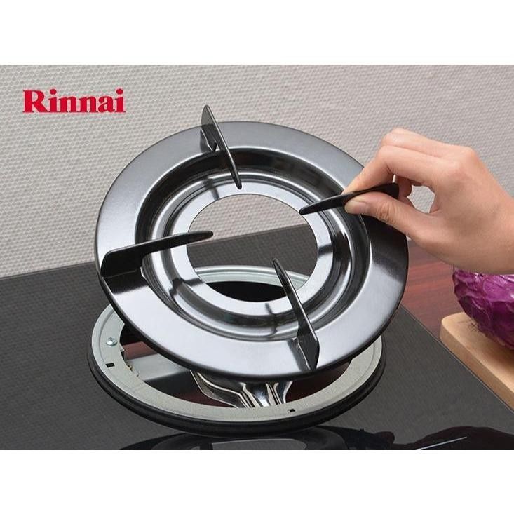 Bếp Gas Đôi 6 Tấc RINNAI RV-6 Double Glass (B) Chén Đồng Có Đầu Hâm Tiết Kiệm Gas Bảo Hành Chính Hãng 2 Năm