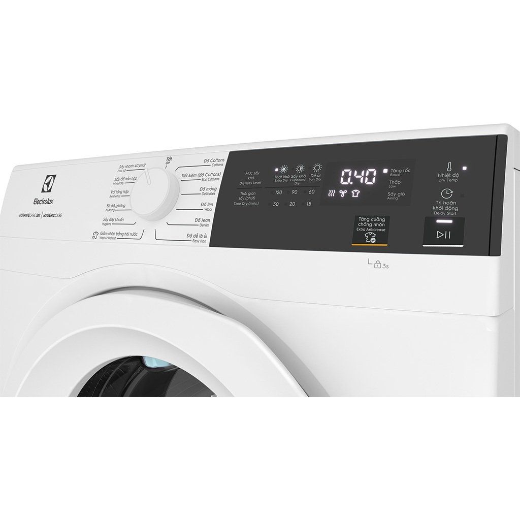 Máy sấy thông hơi Electrolux UltimateCare 9 kg EDS904H3WC