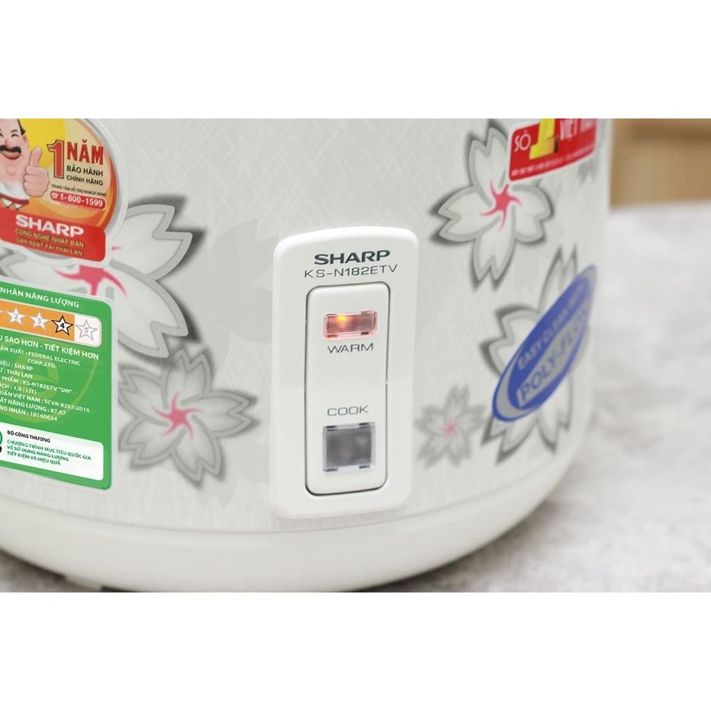 Nồi cơm nắp gài Sharp 1.8 lít KS-N182ETV