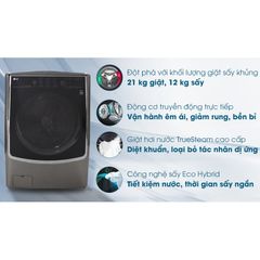 Máy giặt sấy LG Inverter giặt 21 kg - sấy 12 kg F2721HTTV