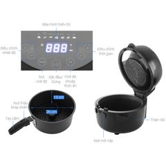 Nồi chiên không dầu Rapido RAF6.5D 6.5 lít - Hàng Chính Hãng, Mới