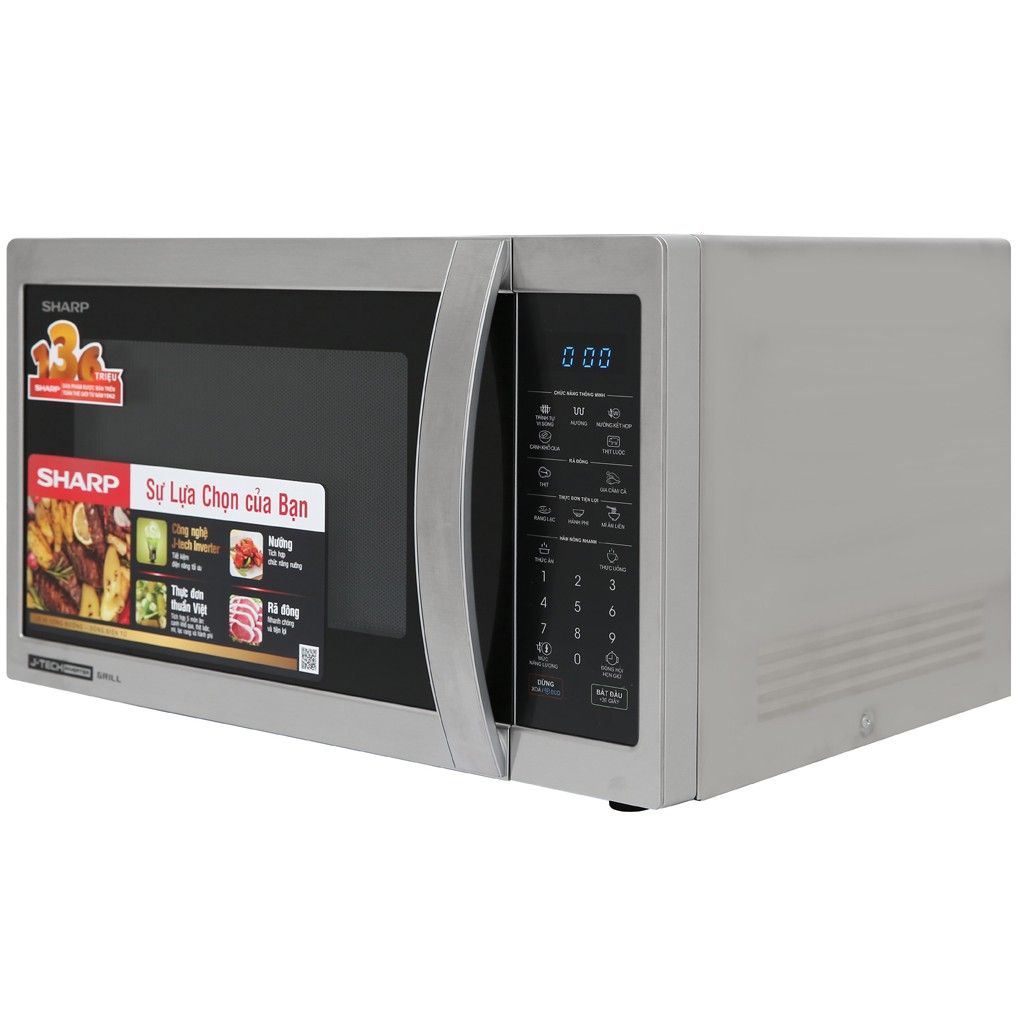 Lò Vi Sóng Điện Tử Có Nướng Sharp R-G52XVN-ST (25 Lít) - Hàng Chính Hãng