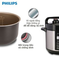 Nồi áp suất điện tử PHILIPS 5L HD2136/66 - Hàng Chính Hãng