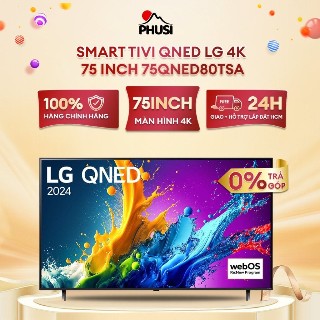 Smart Tivi QNED LG 4K 75 inch 75QNED80TSA