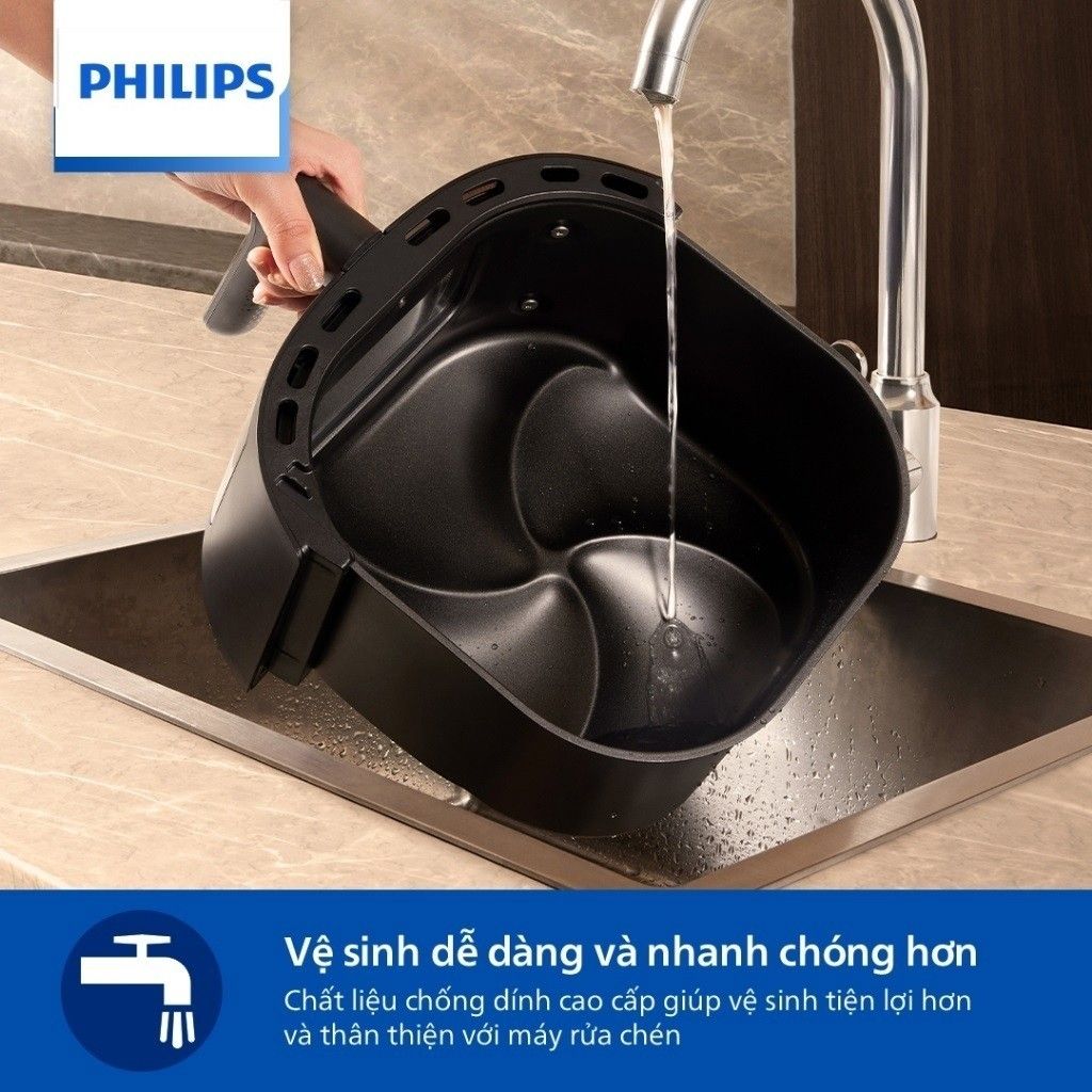 Nồi Chiên Không Dầu Philips NA130/00, 6.2Lit - 1700W, Hàng Chính Hãng